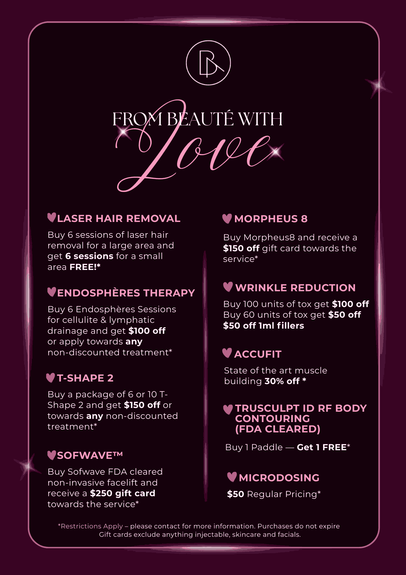 Beaute Valentine's offers 2026